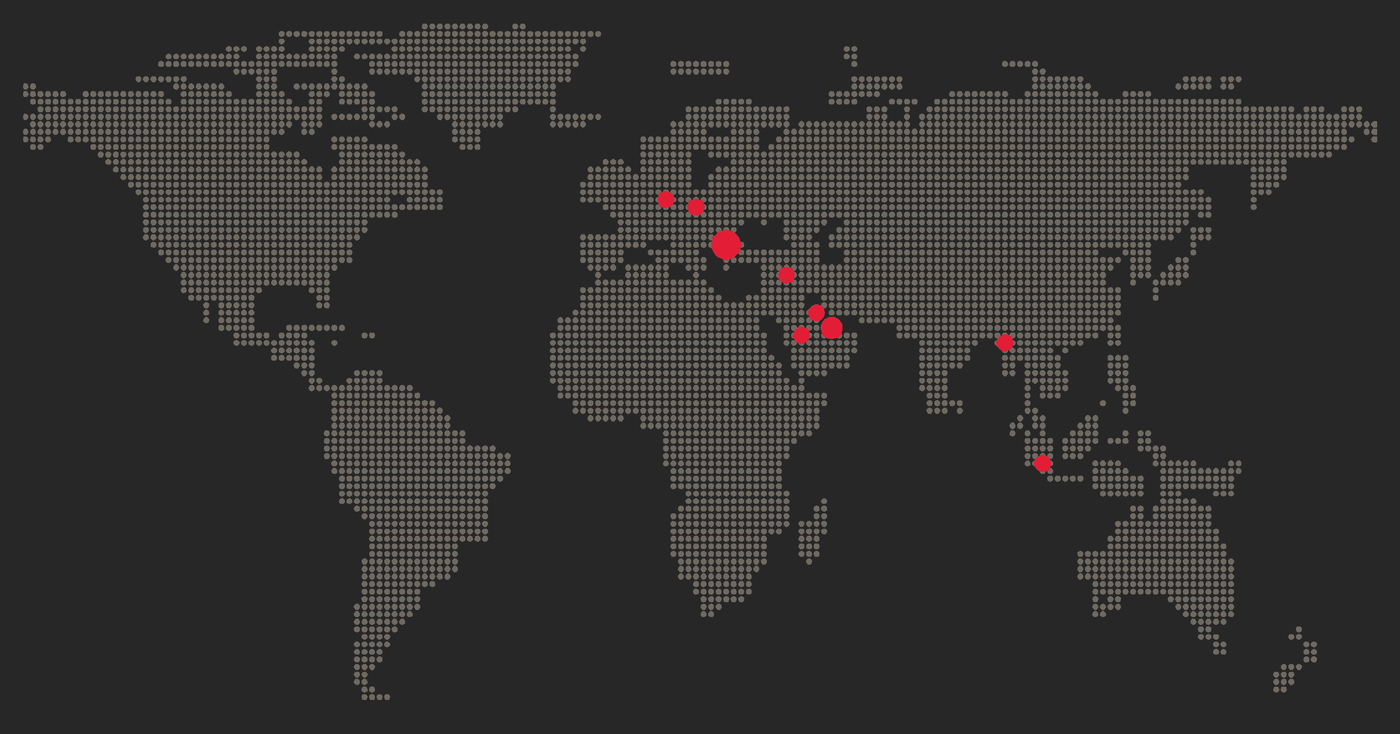 Map of Arhinaut project locations worldwide